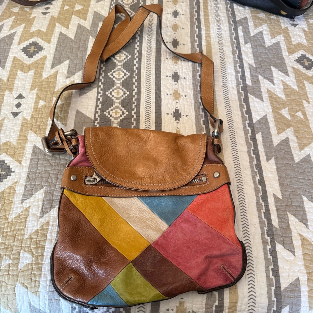 Fossil Multicolor Patchwork Crossbody Bag
